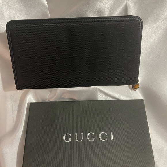 Gucci Rare Vintage Tom Ford Era Nylon Bamboo Long Wallet - Picture 3 of 16